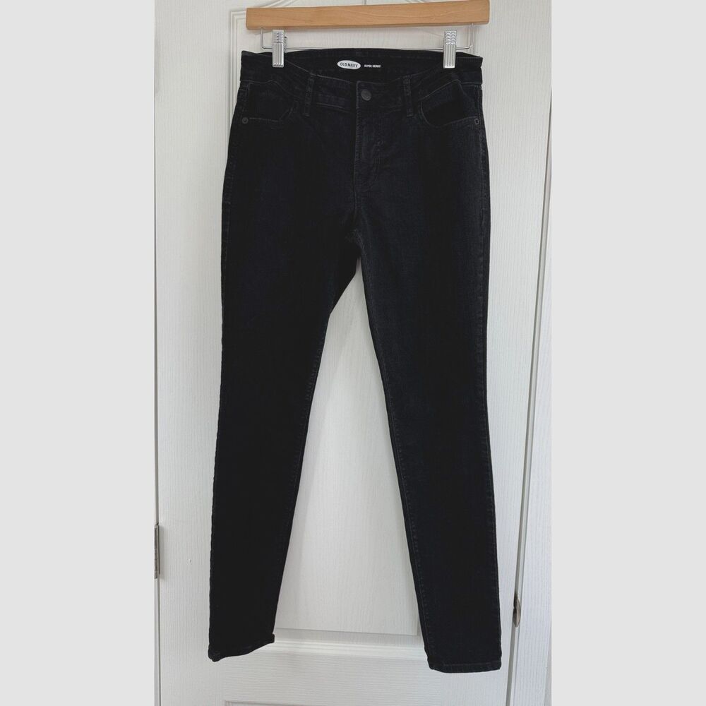 Old Navy Women's Wow Midrise Super Skinny Jeans Black Jack Denim Size 4